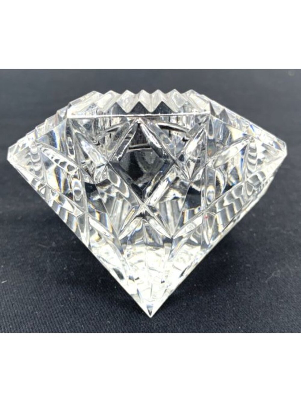 Waterford Diamond Shaped Lismore Crystal Desk Clock Parts Only Needs Battery - Picture 5 of 7